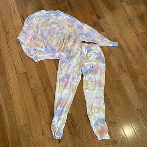 Super Soft Matching Tie Fye Sweat Set